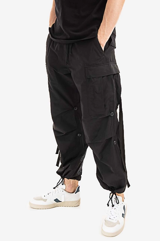 negru Maharishi pantaloni De bărbați