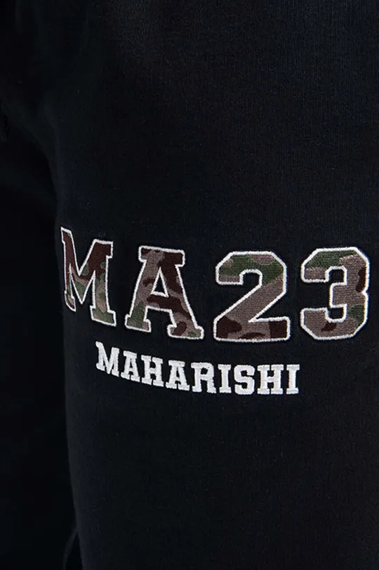 μαύρο Βαμβακερό παντελόνι Maharishi Monster Tiger
