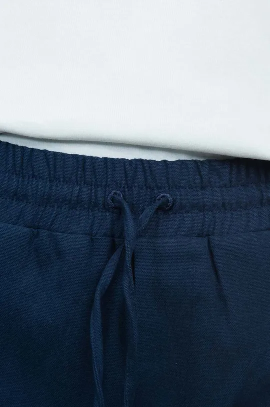 Bavlnené nohavice Drôle de Monsieur Le Pantalon Signature Cargo BP123 NAVY