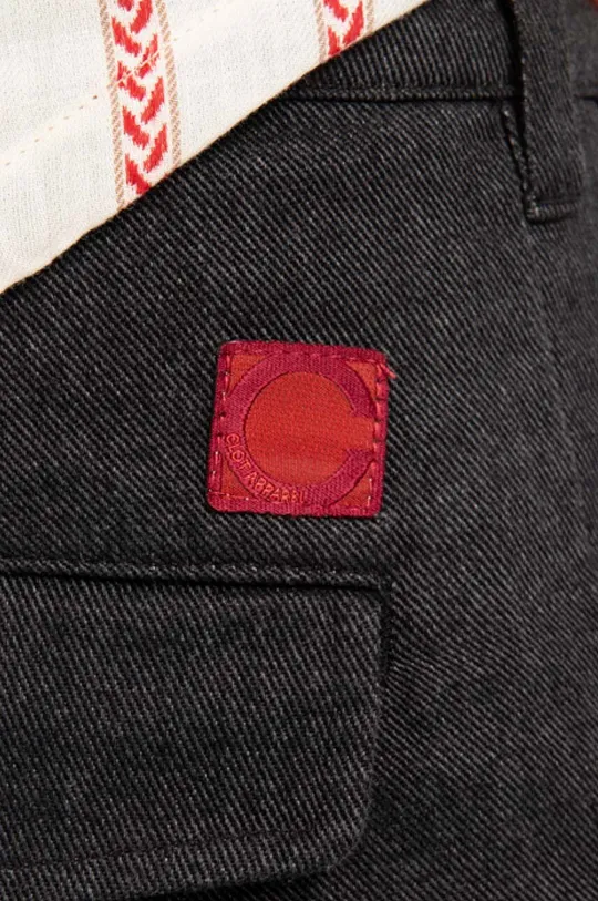 Βαμβακερό παντελόνι CLOT Spodnie Clot Roll Up Chino CLPTS50005-BLACK Ανδρικά