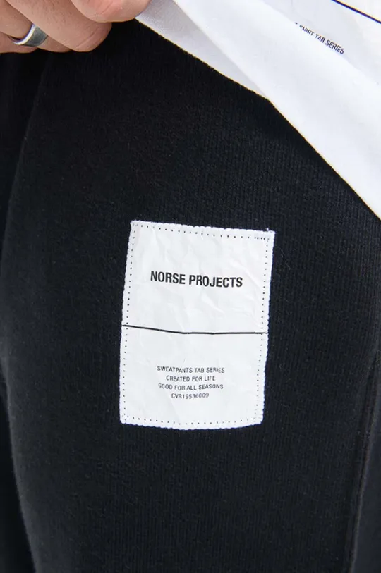 negru Norse Projects pantaloni de trening din bumbac