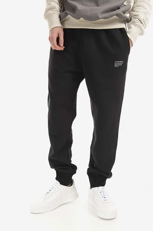 czarny A-COLD-WALL* spodnie dresowe bawełniane Prose Sweatpants Męski