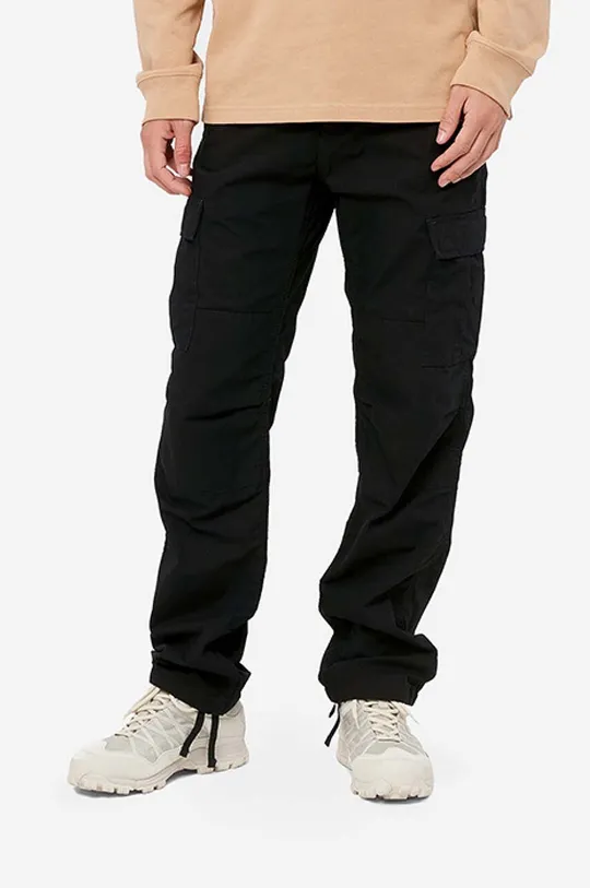 black Carhartt WIP cotton trousers Aviation Men’s