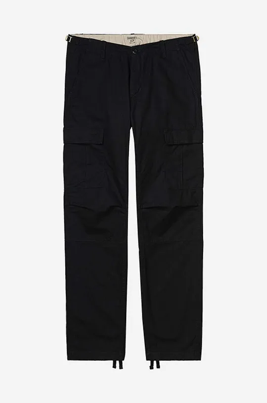Clothing Carhartt WIP cotton trousers Aviation I009578.BLACK.RINS black