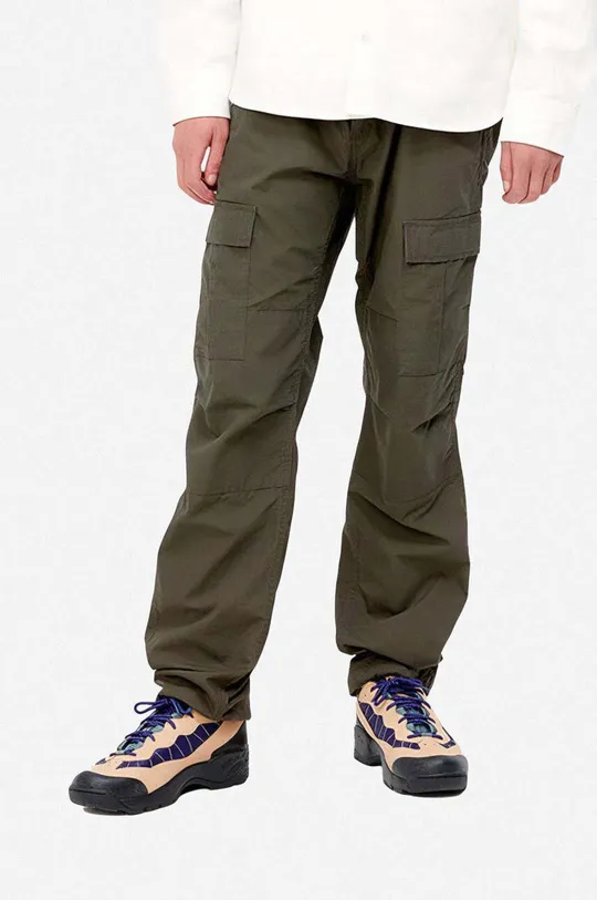 green Carhartt WIP cotton trousers Aviation Men’s