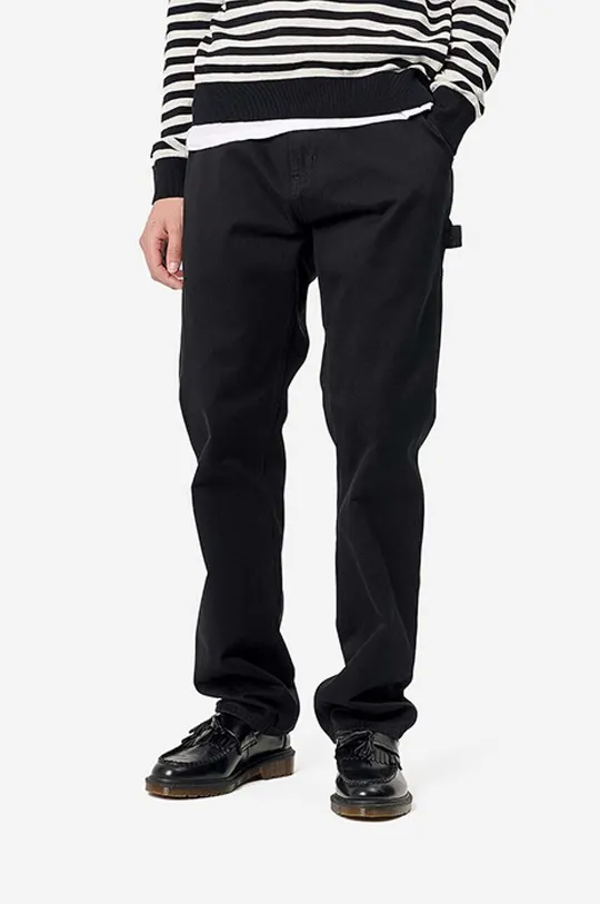 negru Carhartt WIP pantaloni de bumbac De bărbați
