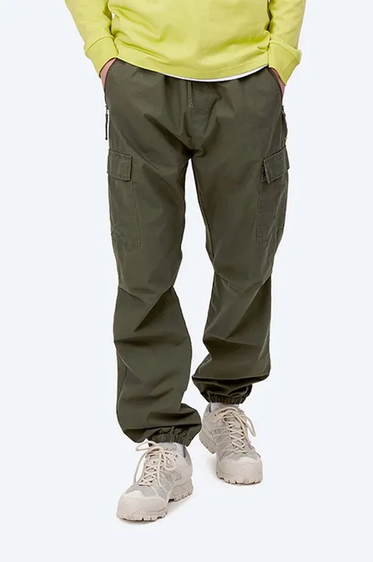 green Carhartt WIP cotton trousers Cypress Men’s
