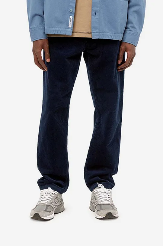 тёмно-синий Хлопковые брюки Carhartt WIP Мужской