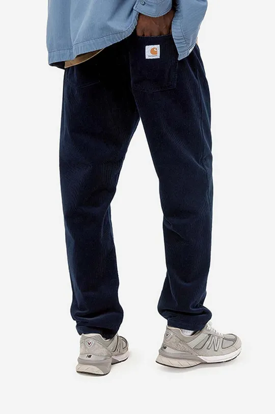 Хлопковые брюки Carhartt WIP тёмно-синий