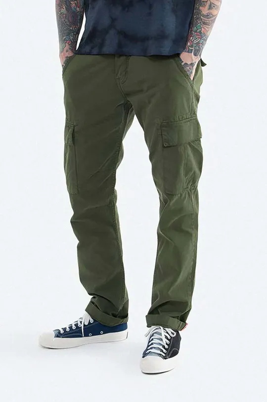 verde Alpha Industries pantaloni de bumbac Agent Pant De bărbați