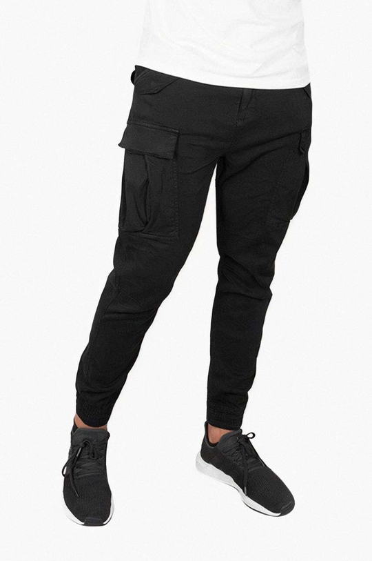 černá Bavlněné kalhoty Alpha Industries Airman Pant 188201 03 Pánský