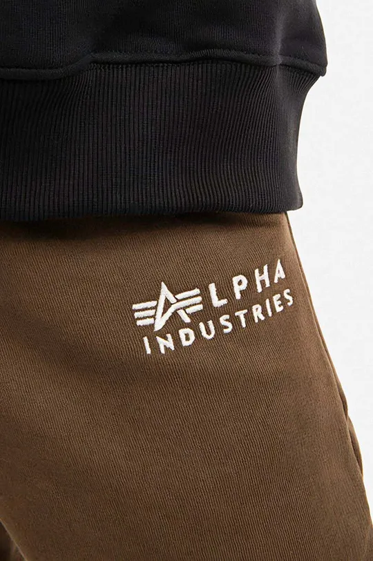 zielony Alpha Industries spodnie dresowe bawełniane