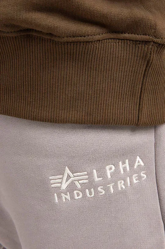 sivá Bavlnené tepláky Alpha Industries