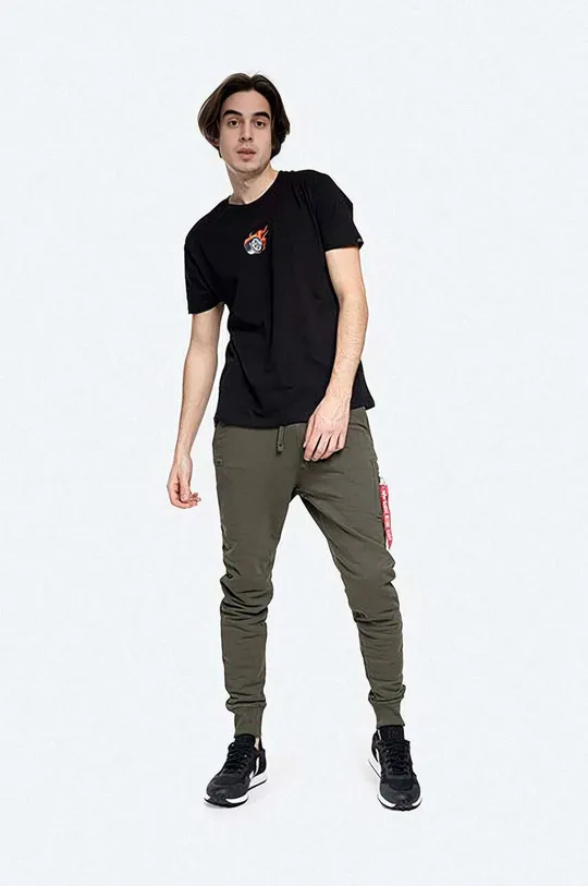 Tepláky Alpha Industries X-Fit Slim Cargo Pant zelená