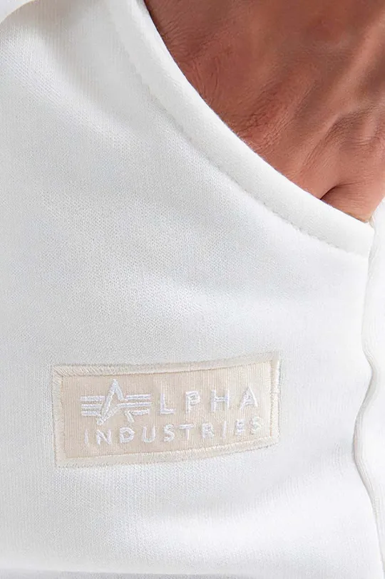 white Alpha Industries cotton joggers