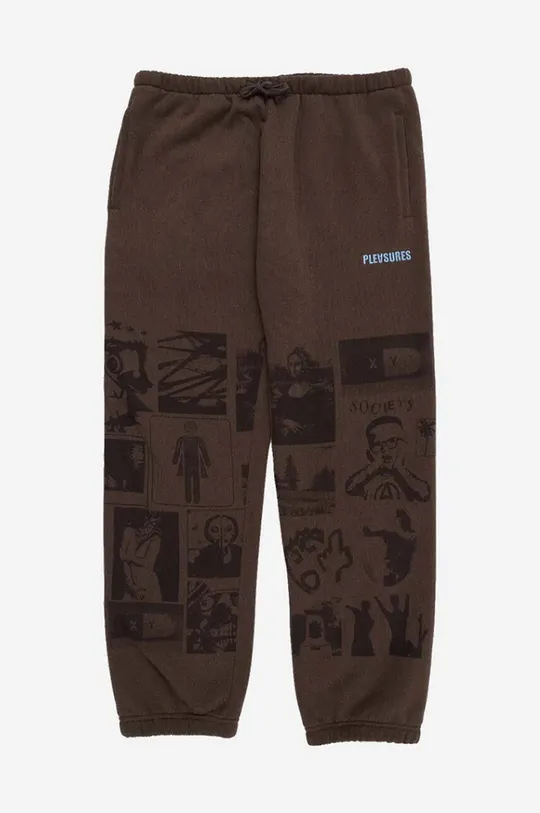 PLEASURES spodnie dresowe Choices Sweatpant brązowy