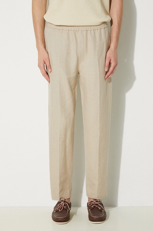 A.P.C. linen trousers Pantalon Pieter fabric beige LIAEO.H08394