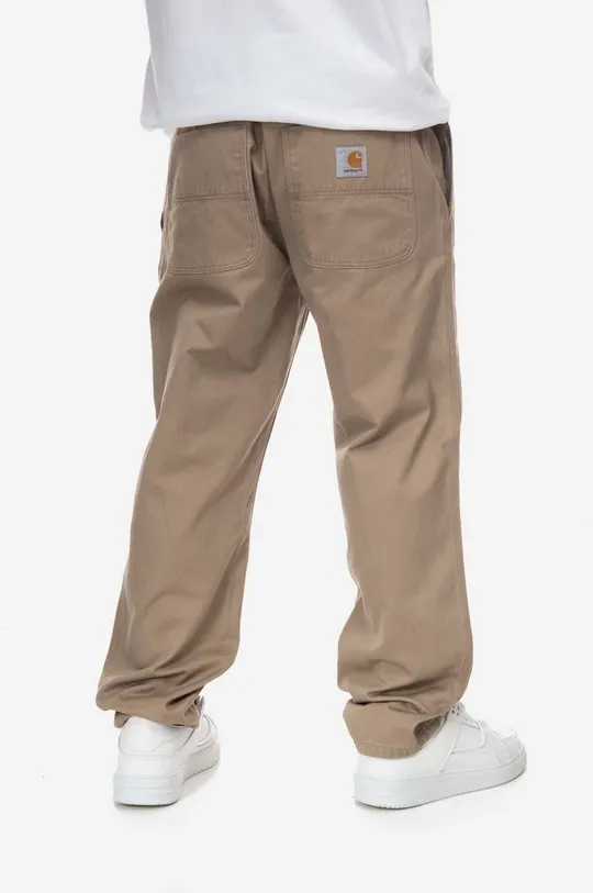 Carhartt WIP spodnie bawełniane brązowy