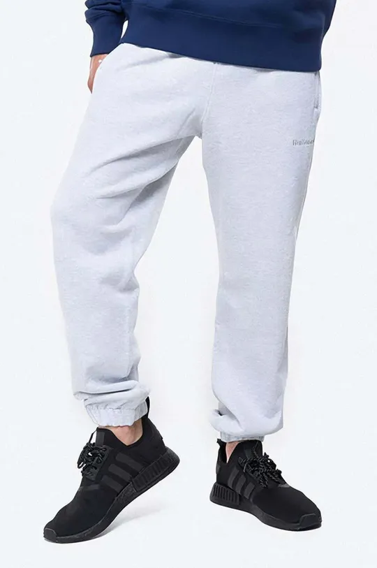gray adidas Originals cotton joggers x Pharrell Williams Basics Pant Unisex