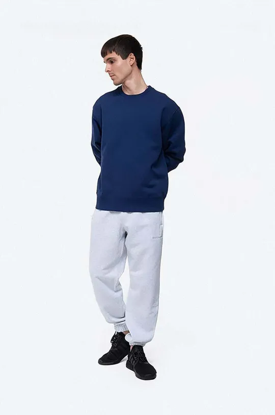 Хлопковые спортивные штаны adidas Originals x Pharrell Williams Basics Pant серый