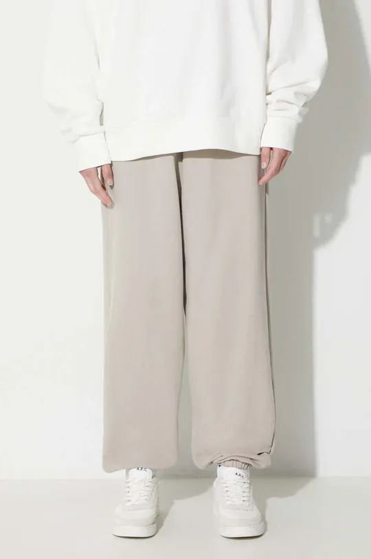 Pangaia spodnie dresowe bawełniane szary