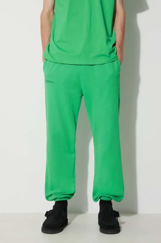 verde Pangaia pantaloni de trening din bumbac