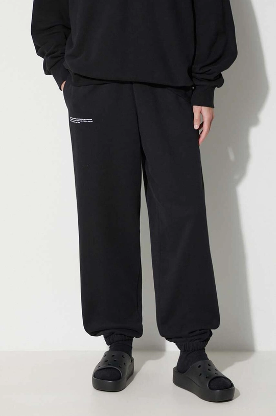 black Pangaia cotton joggers