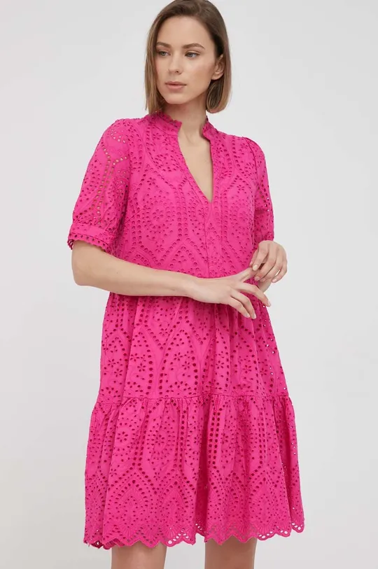 ροζ Βαμβακερό φόρεμα Y.A.S Γυναικεία