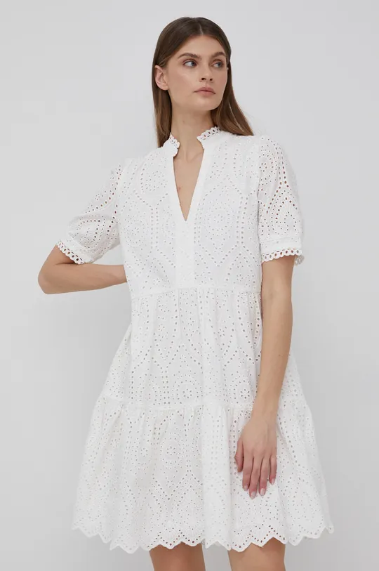 λευκό Βαμβακερό φόρεμα Y.A.S