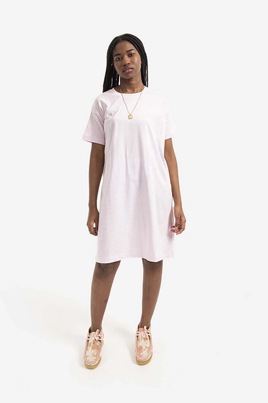 Bavlnené šaty A.P.C. Robe Isciane COEIO-F05947 ROSE PALE ružová