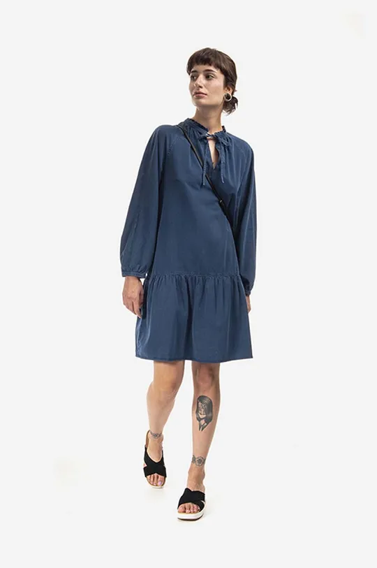 Šaty A.P.C. Robe Natalia COEYL-F05944 INDIGO WASHED námořnická modř