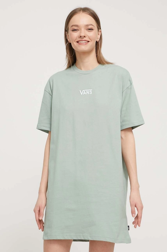 Vans vestito in cotone verde