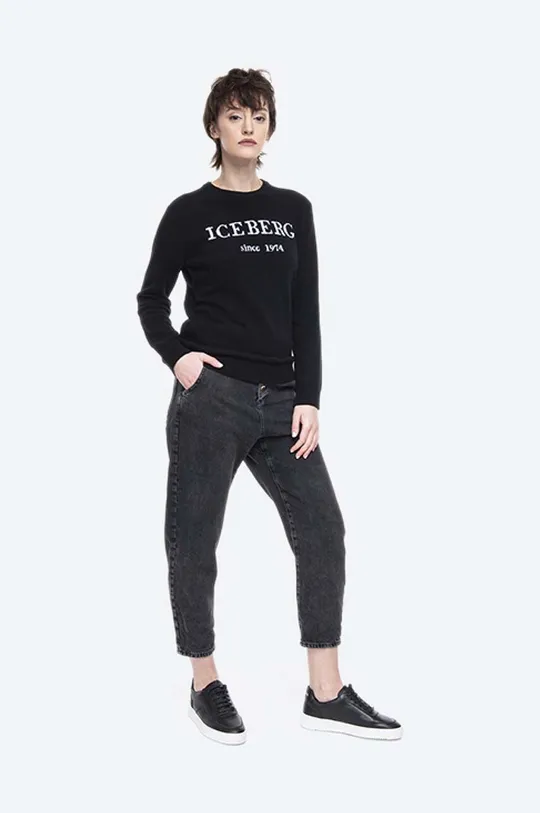 Iceberg sweter kaszmirowy czarny
