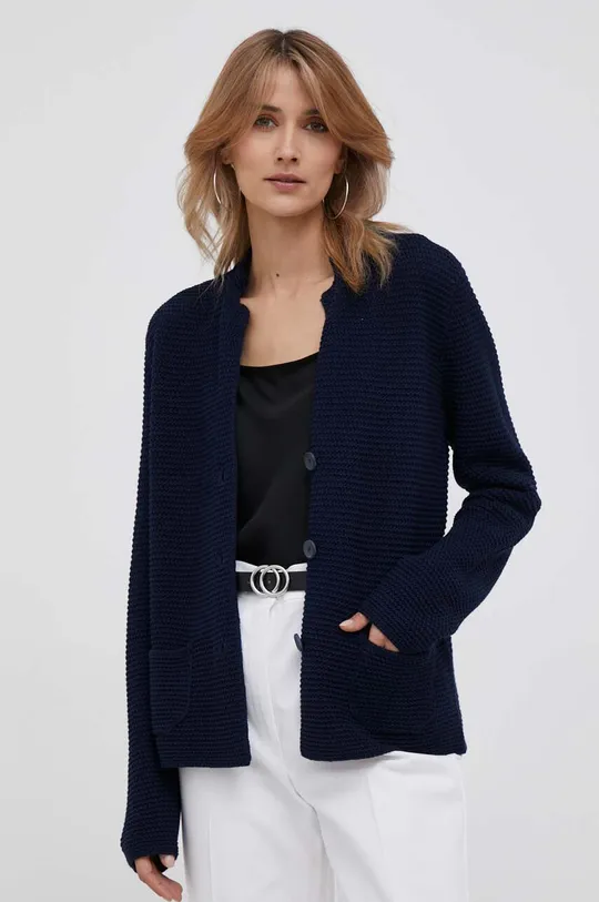 blu navy United Colors of Benetton cardigan in cotone Donna