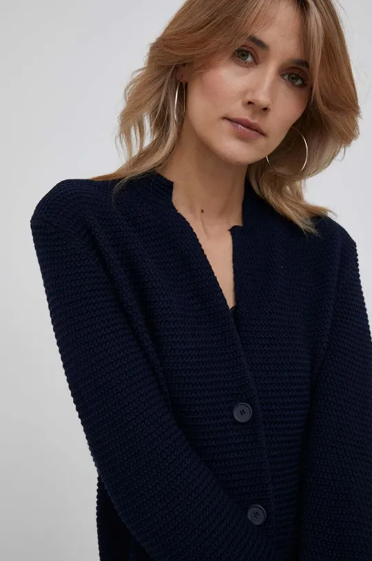 blu navy United Colors of Benetton cardigan in cotone