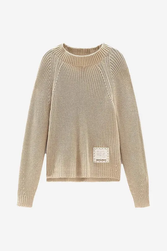 Памучен пуловер Woolrich Natural Dyeing Жіночий