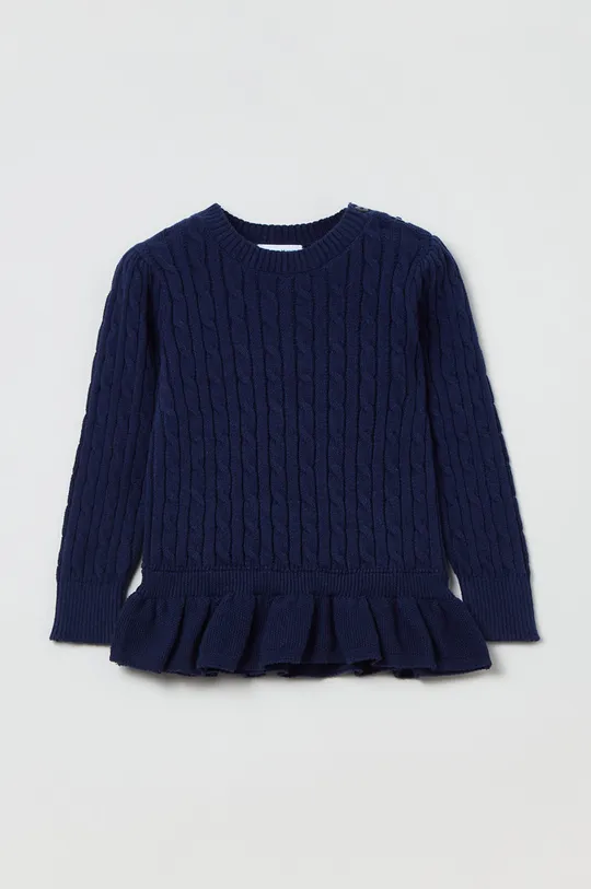темно-синій Дитячий бавовняний светер OVS Для дівчаток