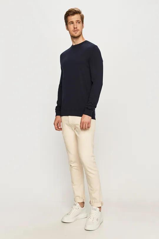 Selected Homme - Sweter granatowy