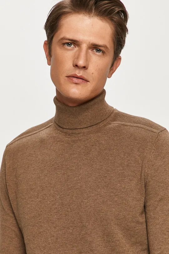 brązowy Selected Homme - Sweter