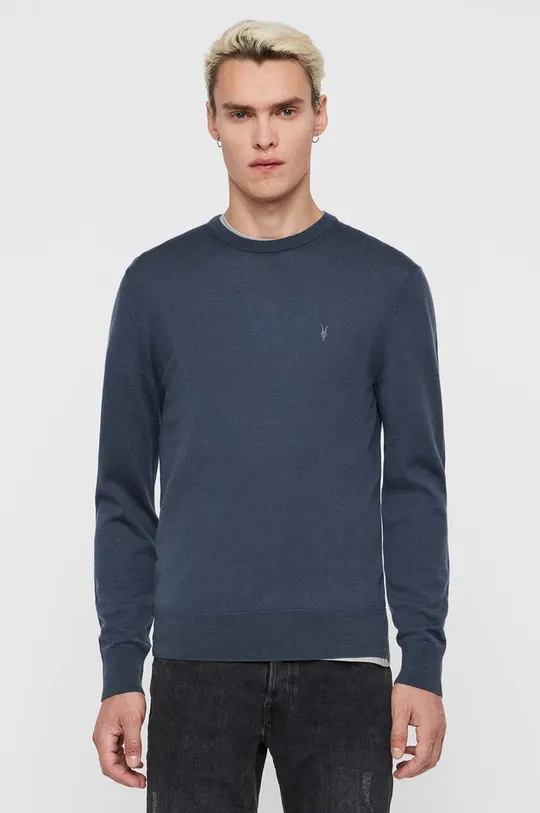 AllSaints – Sweter MODE MERINO CREW 100 % Wełna merynosów