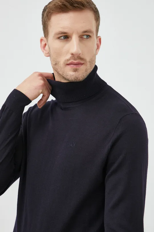 tmavomodrá Armani Exchange Vlnený sveter