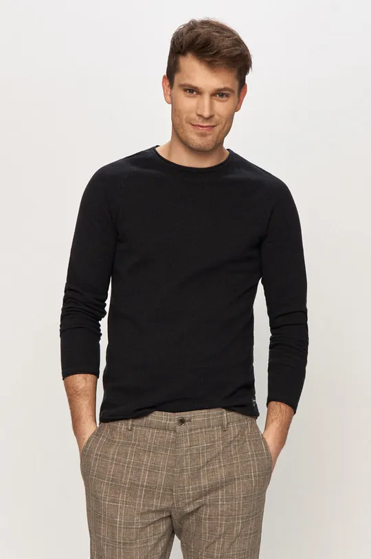 granatowy Jack & Jones Sweter Męski