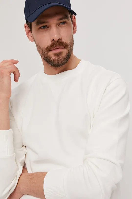biały Selected Homme - Bluza bawełniana