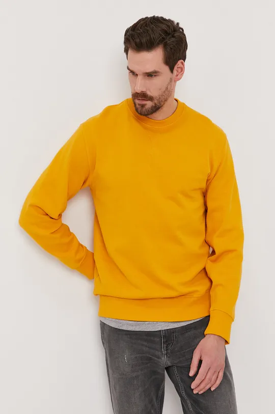 żółty Selected Homme - Bluza bawełniana Męski