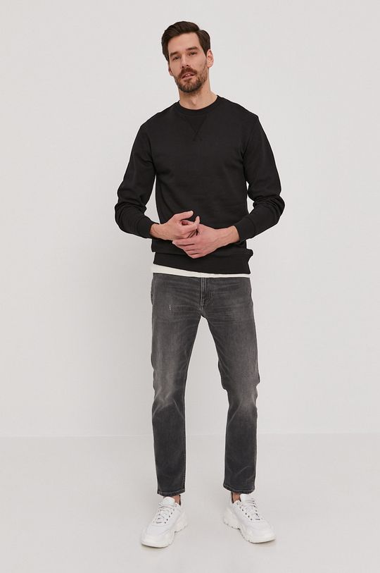 Selected Homme - Bluza bawełniana czarny