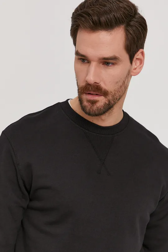 μαύρο Selected Homme - Βαμβακερή μπλούζα