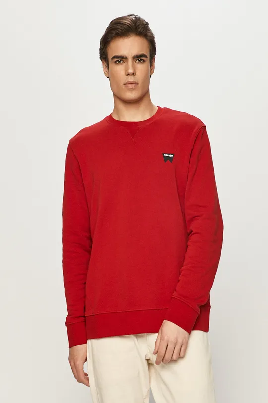 κόκκινο Wrangler - Βαμβακερή μπλούζα Ανδρικά