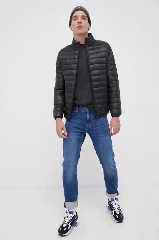 Sveter s prímesou kašmíru Premium by Jack&Jones sivá