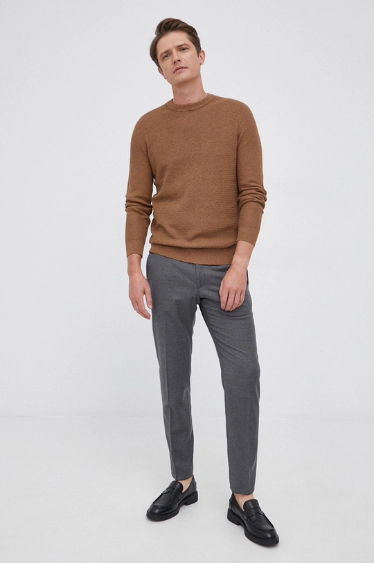 Selected Homme Sweter brązowy