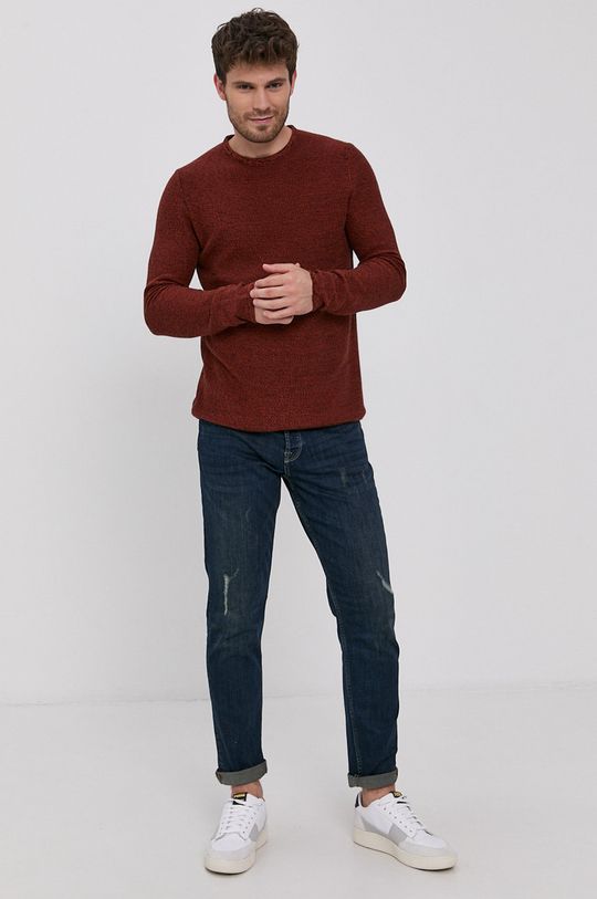 Only & Sons Sweter kasztanowy